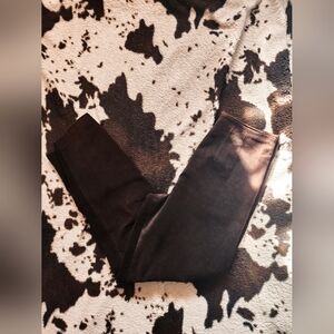 "ANN TAYLOR" WOMEN'S 80'S/90'S GENUINE LEATHER PANTS - BROWN